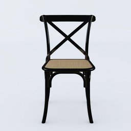 Cadeira Katrina Preta Assento Corano Bege Aço New Green - Bege - 4