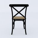 Ver imagem 3 de Cadeira Katrina Preta Assento Corano Bege Aço New Green - Bege