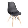 Cadeira Eames Colmeia com Base em Madeira - Preto - 1