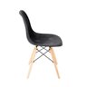 Cadeira Eames Colmeia com Base em Madeira - Preto - 2