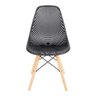 Cadeira Eames Colmeia com Base em Madeira - Preto - 3
