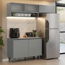 Ver imagem 1 de Armário de Cozinha Compacta 200cm Nice Madesa Xa09 Cinza