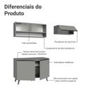Ver imagem 4 de Armário de Cozinha Compacta 200cm Nice Madesa Xa09 Cinza