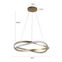Ver imagem 4 de Lustre Pendente Nordecor Euni Odi 2874 60cm Dourado Fosco Led Bivolt