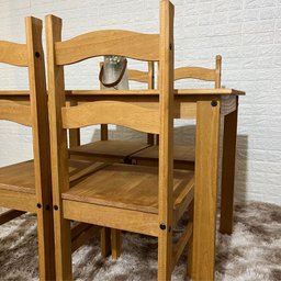 Conjunto Mesa com 4 Cadeiras Madeira Maciça - 3