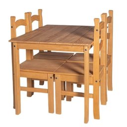 Conjunto Mesa com 4 Cadeiras Madeira Maciça - 6