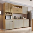 Ver imagem 2 de Cozinha Completa 5 Peças 11 Portas 2 Gavetas Nesher Condessa 270cm Mdf Carvalho/greige
