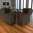 Ver mais imagens de Kit 2 Poltronas Decorativa Mônaco Bouclé Marrom