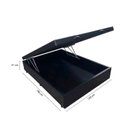Ver imagem 4 de Cama Box Baú Viúva 128 Tecido Sintético Preto com Colchão Espuma D20 - Tampo Preto Bello B