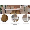 Ver imagem 6 de Conjunto: Mesa Sala Jantar Ágata Tampo Madeirado C/ Vidro 130x80cm e 4 Cadeiras Juliana Cinamomo/