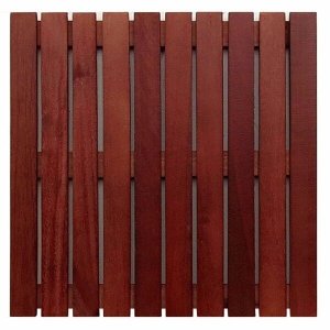 Deck em Placa de Madeira Modular Base Madeira 50cm x 50cm Madersilva