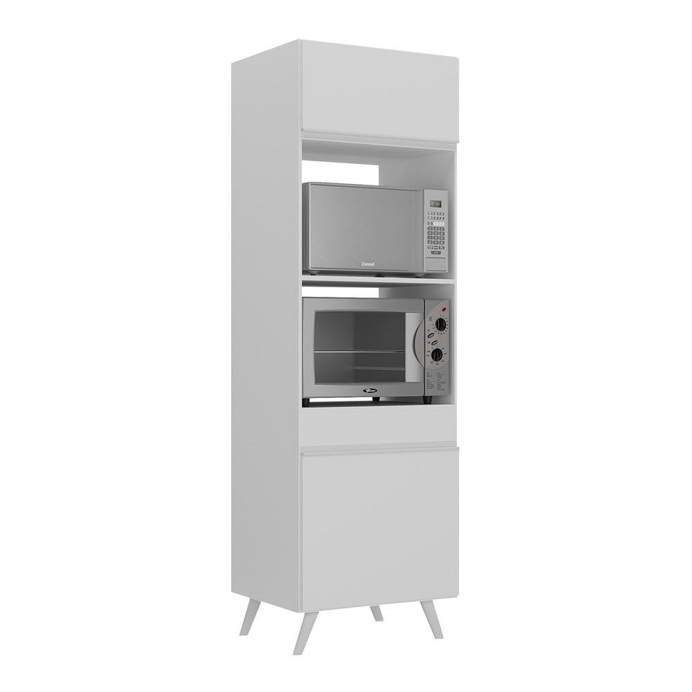 Paneleiro 2 Portas para Forno e Microondas Veneza Multimóveis MP3679.891 Branco - 2