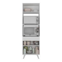 Paneleiro 2 Portas para Forno e Microondas Veneza Multimóveis MP3679.891 Branco - 4
