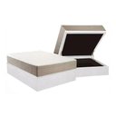 Ver imagem 1 de Cama Box Baú Novo + Colchão Ortopédico Kappesberg D33 Anatômico Carmine + Base Crc Corano White