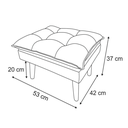 Ver imagem 6 de Puffs Cadeiras Banquetas Pés Palito Retangular Puff Clarice