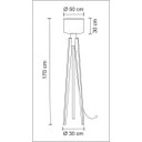 Ver imagem 2 de Luminária de Chão Redondo Base Tripé Trippe Madelustre