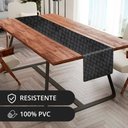 Ver imagem 2 de 1 Caminho Trilho Mesa Impermeável PVC Kori Preto 42x140