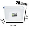 Caixa 20 Litros Plástica Organizadora Transparente - 2