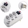 Adaptador Elétrico Tomada Benjamin 3 Saídas 2p+t Com Botão Liga e Desliga e Led - 2