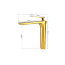 Ver imagem 5 de Torneira Monocomando Bica Alta Dourado Gold Luxo Banheiro Lavabo Inovartte In37