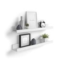 Ver imagem 2 de Porta Quadros prateleira nicho de 50cm kit 2pç branco
