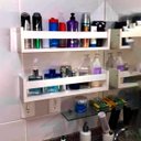 Ver imagem 2 de Prateleira Para Banheiro Branco Kit com 2 Peças