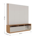 Ver imagem 4 de Estante Home Theater Jordão Off White Freijó com Mesa de Centro Jeri Freijó Off White e Aparador Riv