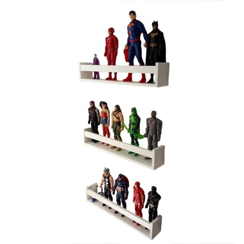 Prateleiras Para Brinquedos Brancas Kit Com 3pç