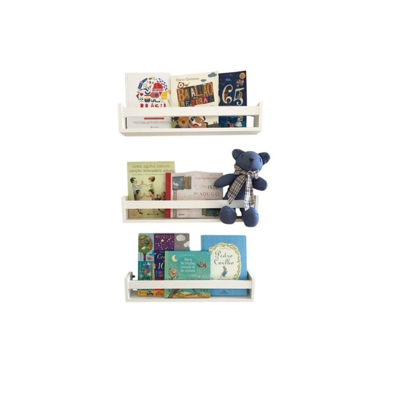 Revisteiro De Parede 40CM Kit Com 3 Peças