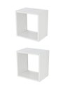 Ver imagem 1 de Nicho Quadrado 20x20x10 Branco Kit 2 Peças Otimo Acabamento