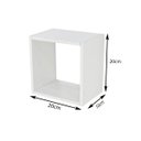 Ver imagem 3 de Nicho Quadrado 20x20x10 Branco Kit 4 Peças Otimo Acabamento