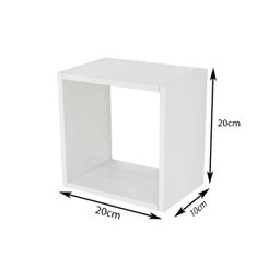 Nicho Quadrado 20x20x10 Branco Kit 4 Peças Otimo Acabamento - 3