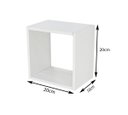 Ver imagem 3 de Nicho Quadrado 20x20x10 Branco Kit 4 Peças Otimo Acabamento