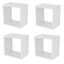 Ver imagem 1 de Nicho Quadrado 20x20x10 Branco Kit 4 Peças Otimo Acabamento