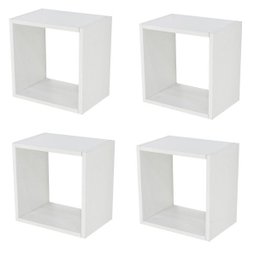 Nicho Quadrado 20x20x10 Branco Kit 4 Peças Otimo Acabamento - 1