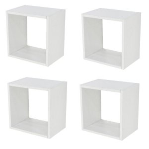 Nicho Quadrado 20x20x10 Branco Kit 4 Peças Otimo Acabamento