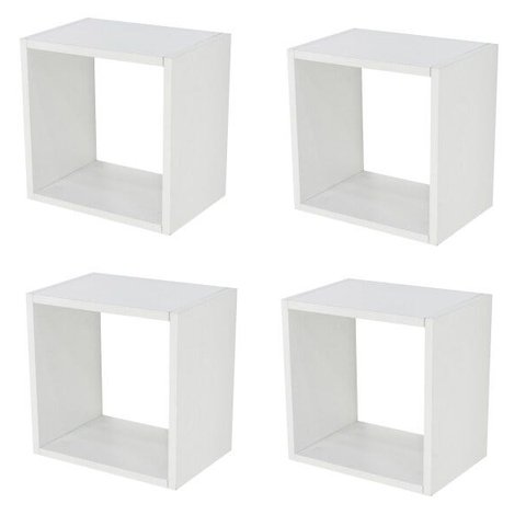 Nicho Quadrado 20x20x10 Branco Kit 4 Peças Otimo Acabamento