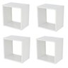 Nicho Quadrado 20x20x10 Branco Kit 4 Peças Otimo Acabamento - 1