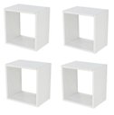 Ver imagem 1 de Nicho Quadrado 20x20x10 Branco Kit 4 Peças Otimo Acabamento