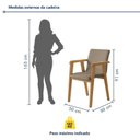 Ver imagem 4 de Kit 6 Cadeiras com Braço para Sala de Jantar Pés Madeira Maciça Flora Bege/Cinamomo/Veludo