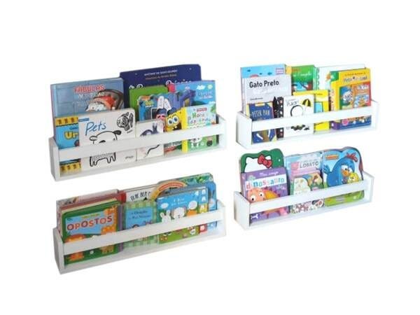 Prateleiras Para Livros Infantil Resistente - 4 peças