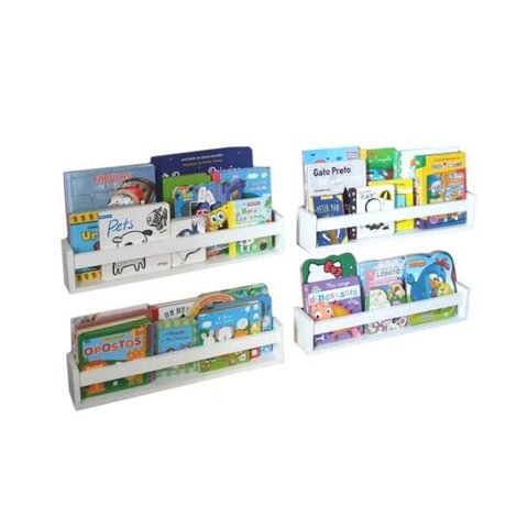 Prateleiras Para Livros Infantil Resistente - 4 peças