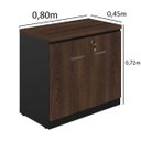 Ver imagem 2 de Armário Baixo com 02 Portas - 0,80x0,72x0,45 m- WEBYARIS - MARSALA / PRETO - 51008
