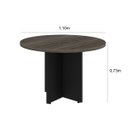 Ver imagem 2 de Mesa de Reunião Redonda - WORKSTART -1,10x1,10x0,73m - MARSALA / PRETO - 51011