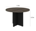 Ver imagem 2 de Mesa de Reunião Redonda - WORKSTART -1,10x1,10x0,73m - MARSALA / PRETO - 51011