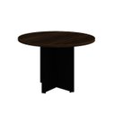 Ver imagem 1 de Mesa de Reunião Redonda - WORKSTART -1,10x1,10x0,73m - MARSALA / PRETO - 51011