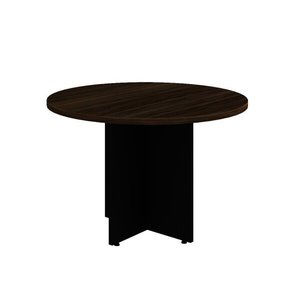 Mesa de Reunião Redonda - WORKSTART -1,10x1,10x0,73m - MARSALA / PRETO - 51011