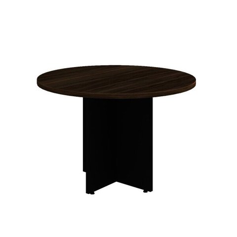 Mesa de Reunião Redonda - WORKSTART -1,10x1,10x0,73m - MARSALA / PRETO - 51011