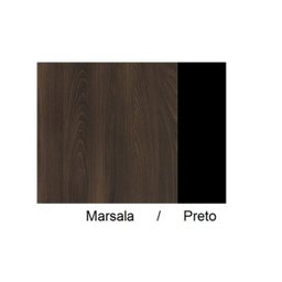 Mesa de Reunião Redonda - WORKSTART -1,10x1,10x0,73m - MARSALA / PRETO - 51011 - 3