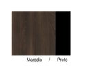 Ver imagem 3 de Mesa de Reunião Redonda - WORKSTART -1,10x1,10x0,73m - MARSALA / PRETO - 51011